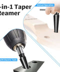 T Handle Tapered Reamer Five To Sixteen Millimeter Multi Fluted Chamfer Reaming Tool for chamfering holes in materials.