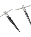 2 Pack Tapered Reamer T Handle 6 Fluted Chamfer Bridge Pin Hole Handheld Reamer Set For Quick Deburring In Metal Wood Plastic And More