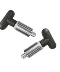 T knob Spring Loaded Pop Pin Spring Loaded Zinc Plated Steel Plunger POP Pull Pin, Black Plastic T-Handle Knob, 3/8" Diameter