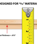 White T Molding For Thirteen Sixteenths Inch Panels With Center Barb Game Room Ready Edge Trim measurement illustration