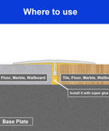 Diagram of T Molding Floor Transition Strip installation for tiles and floors, showing aluminum laminate flat divider for joining gaps.