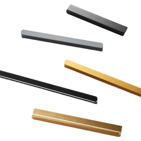 Five Pack Black T Shape Cabinet Pulls For Cabinets And Dressers, 19.69 Inch Long Durable Aluminum Alloy Hardware in various finishes
