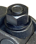 Close-up of adjustable clamp assembly bolt for mill tables featuring the 3/8-16 thread from Adjustable Clamp Assembly for Mill Tables T Slot Three Eighths Inch By Sixteen Thread Three Inches Long One Piece Quick Setup Instant Height Adjustment Clamping Range Up To One And Three Quarters Inches Width One And A Quarter Inches Per Each.