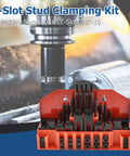 Pro Series WFLNHB 58 Piece T Slot Clamp Kit For Milling Machines Seven Sixteenths Inch Slot And Three Eighths Inch Sixteen Thread Studs Hold Down Clamps Shop Grade Quality For Bridgeport Mills And Heavy Duty Milling Projects
