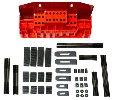 52 Piece T Slot Clamping Kit For Milling Machines And Drill Presses With M8 Table Slots Heavy Duty Hardened Steel Includes 24 Studs