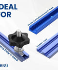 T Track Knob Kit With Star Knobs and One Quarter Inch Bolts and Washers for Woodworking Jigs and Fixtures 10 Sets in use on tracks