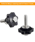 40 Piece T Track Knob Kit With Hex Thread Knob Nuts Bolts And Washers For T Track Accessories And Woodworking Fixtures