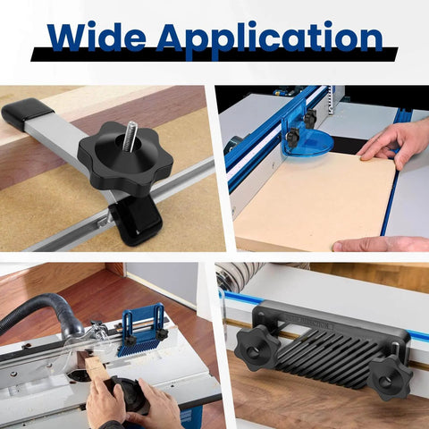 Wide application of T Track Knob Kit With Star Knobs And One Quarter Inch Bolts And Washers For Woodworking Jigs And Fixtures 10 Sets