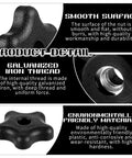10 Pcs 5/16-18 Female Thread T Track Knobs for Woodworking Jigs and Fixtures, smooth surface and galvanized thread features