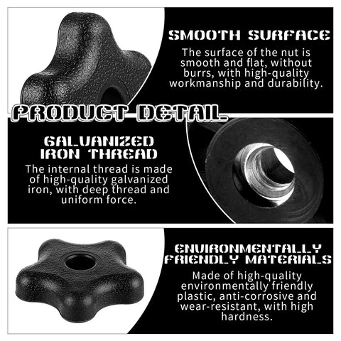 10 Pcs 5/16-18 Female Thread T Track Knobs for Woodworking Jigs and Fixtures, smooth surface and galvanized thread features