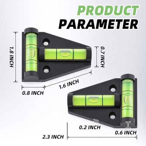Six Pack T Type RV Levelers With Bubble Levels For RVs Campers Trailers And More Portable Acrylic Cross Check Levelers