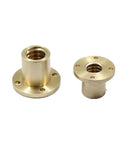 ✝️ T12 nut 12mm brass trapezoidal screw rod flange nut pitch 2mm lead 8mm shown in close-up for CNC and automation use