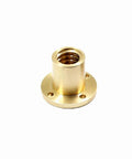 Front view of T12 nut 12mm brass trapezoidal screw rod flange nut pitch 2mm lead 8mm built for smooth motion, steady alignment.