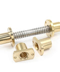 ✝️ T12 12mm lead screw 23.62 inch / 600mm length, right and left hand bi direction lead screw with 2pcs brass nuts visible