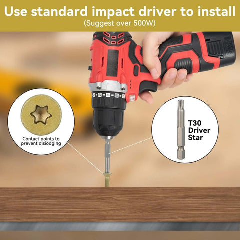 300 Piece Heavy Duty Trailer Deck Screws Set Size 14 X 2-3/4 Inch Torx T30 Self-Tapping Wood To Metal Fasteners installation