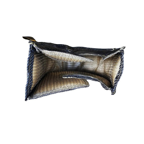 Interior view of Premium T4 Turbo Blanket Heat Shield Cover Wrap showing carbon fiber construction and locking springs.