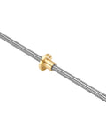 T5 5mm lead screw 400mm/15.75" with brass nut for 3d printer machine z axis, 1mm pitch, 2mm lead, CNC and automation use
