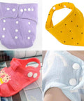 Easy Snap Fastener Kit With Pliers, 360 T5 Plastic Buttons, 24 Colors With 15 Sets Per Color, examples on fabric and shoe