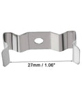 Side view of T8 Clips Bracket Hanger for Integrated Tube Light Fixture, Nickel-Plated Manganese Steel, measuring 27mm wide.