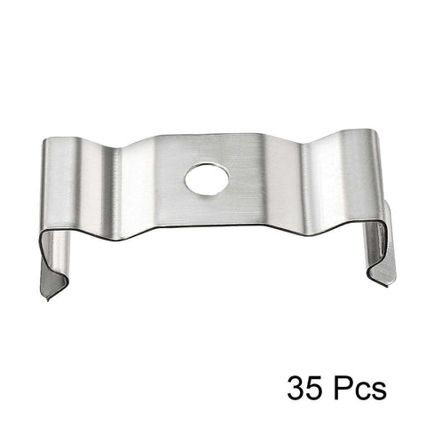 T8 Clips Bracket Hanger for Integrated Tube Light Fixture, Nickel-Plated Manganese Steel, Pack of 35, front view