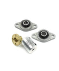 8mm T8 Lead Screw Nut Set Includes 150mm Lead Screw Pillar Bearing Block Copper Nut and Flexible Shaft Coupler parts