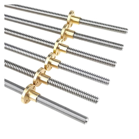 ✝️ Ball screw, linear motion ball screw t8 lead screw stepper motor lead with nut, featuring sturdy brass fittings and precise threading for CNC use.