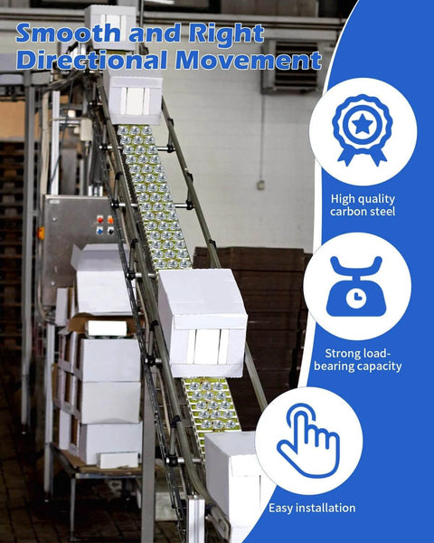 Conveyor system using 16 Pcs Table Ball Slide Units Roller Ball Transfer Bearings with 1 Inch Carbon Steel Ball for smooth movement