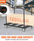Heavy Duty Folding Table Cart With 5 Inch Swivel Wheels And 1800 Lbs Capacity, Drywall Dolly Cart For Garage in warehouse