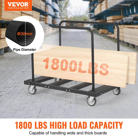 Heavy Duty Folding Table Cart With 5 Inch Swivel Wheels And 1800 Lbs Capacity, Drywall Dolly Cart For Garage in warehouse