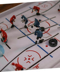 Table football game with players and rods, featuring foosball table rod rubber bumpers, 16 pack pro grade replacement parts.
