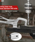 11 Inch Bench Clamp Set For Welding Tables With Inserta Pliers and Table Mount Locking C Clamps Pack of 2, drill press setup