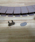 Tabletop Chain LF1863TABK2 0.25 Inch Pitch 11 Inch Long Industrial Conveyor Chain shown with additional parts