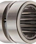 Side view of TAF324220 Needle roller bearing 32x42x20mm - Machined Type, showcasing inner rollers, metallic finish