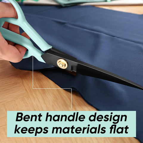 Heavy Duty Tailor Scissors For Multi Purpose Sewing And Crafting Fabric Leather Cutting Industrial Sharp Shears 10 Inch Green