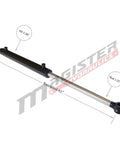 Double Acting Hydraulic Cylinder For Tang Style Universal Systems Magister Hydraulics 2 Inch Bore 16 Inch Stroke Welded Construction