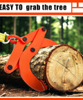 Heavy Duty Truck Pallet Puller Clamp Kit With 2 Ton 4409 Lbs Capacity, Scissor Grabber Style Hook in use with tree log