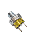 Side view of a Tank Mount Air Pressure Switch for 120 to 150 PSI with 1/4 NPT threads, DC 12/24V, up to 20A for pneumatic systems.