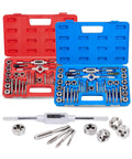 All In One 80 Piece Tap And Die Set For Internal And External Threading, SAE And Metric Sizes With Coarse And Fine Taps And Dies
