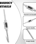 Adjustable Tap Wrench Handle M3 To M12 With 1/16 To 1/2 Inch Capacity for Pros and DIYers, Heavy Duty Metal Reamer Tool