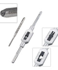 Adjustable Tap Wrench And 2-56 UNC Machine Taps Kit Includes M1 M12 Tap Wrench Handle Pro Grade High Speed Steel Taps 3Pc Set