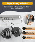 Heavy Duty Double Sided Tape Heat Resistant And Waterproof For Indoor Outdoor Use Automotive Mounting Foam Tape Removable No Residue With Mega Strong Adhesion 1 Inch By 20 Feet supporting weights on a wall hook.