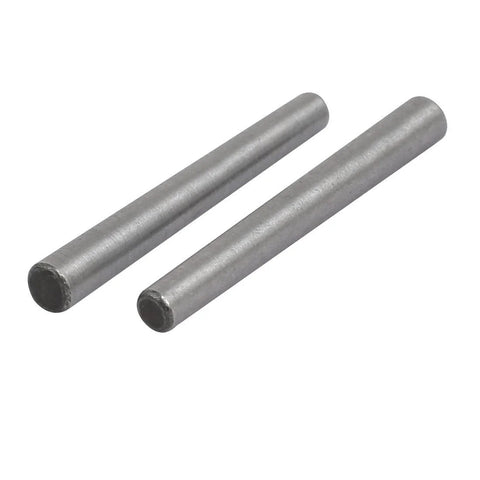 Close-up of two taper pins from Pro Taper Pin Set 6 Pieces 40mm Long 4mm Small End Diameter Carbon Steel 45 Steel GB117 Standard.
