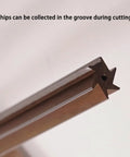Close-up of sharp cutting edge on 7 Piece 1 To 50 Taper Pin Hand Reamer Set For Precision Metalworking, showing chip collection groove.