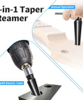 Pro Grade T Handle Tapered Reamer Kit 3-13mm 1/8-1/2 Inch Multi Fluted Chamfer Reaming Tool With 1/4 Inch Hex Shank in use