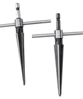 Two Piece T Handle Taper Reamer Set For Bridge Pin Holes Pro Grade With Six Fluted Chamfer Reamers For Woodworking One Eighth To One Half Inch And Three Sixteenth To Five Eighth Inch Eyech