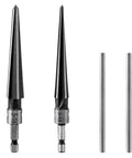 Two Piece T Handle Taper Reamer Set For Bridge Pin Holes Pro Grade With Six Fluted Chamfer Reamers