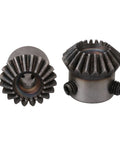 Tapered Bevel Gear Wheels 6mm 1 Modulus 20T Set For Hardware showing steel gears with 20 teeth and 6mm bore.