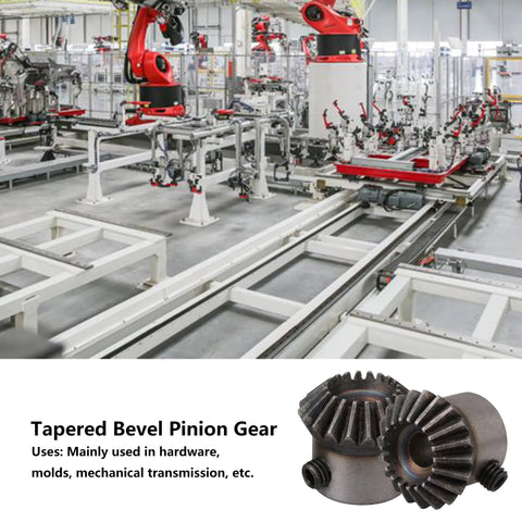 Tapered Bevel Gear Wheels 6mm 1 Modulus 20T Set For Hardware in a factory setting with machinery in the background
