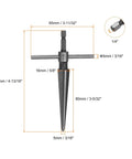 Two Piece Tapered Hand Reamer Set For Guitar Bridge Pin Holes And More Great For Wood Metal Plastic By Harfington One Eighth To One Half Inch And Three Sixteenths To Five Eighths Inch Chamfer Reamers With T Handle Hex Shank Six Flutes 45 Steel