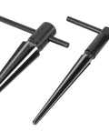 Tapered Reamer Set with T Handle for Aligning Holes and Removing Burrs from Pipe Tubes and Conduit Carbon Steel Construction Built Tough